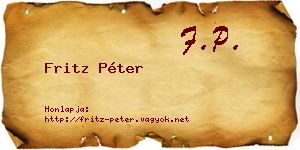 Fritz Péter névjegykártya